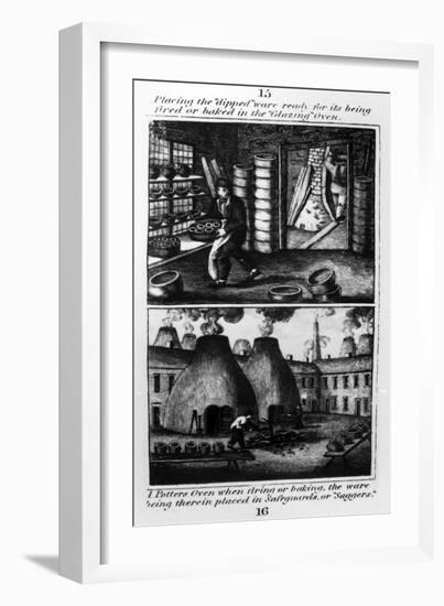 Placing the "Dipped" Ware in the "Glazing" Oven, 1827-null-Framed Giclee Print