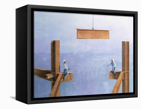 Placing the Last Link-Lincoln Seligman-Framed Stretched Canvas
