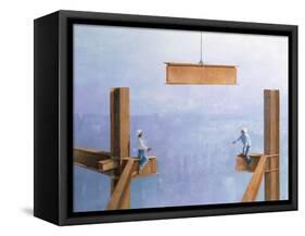 Placing the Last Link-Lincoln Seligman-Framed Stretched Canvas