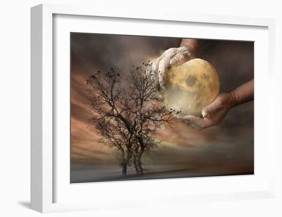 Placing the Moon-Elisaveta Jordanova-Framed Giclee Print
