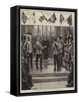 Placing the Old Scottish Regimental Colours in St Giles' Cathedral, Edinburgh-William Heysham Overend-Framed Stretched Canvas