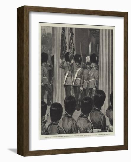 Placing the Waterloo Colours of Second Battalion Grenadier Guards in the Chapel-Richard Caton Woodville II-Framed Giclee Print