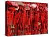 Placques Adorn the Fence of the Four Gates Buddhist Temple, Shandong Province, Jinan, China-Bruce Behnke-Stretched Canvas