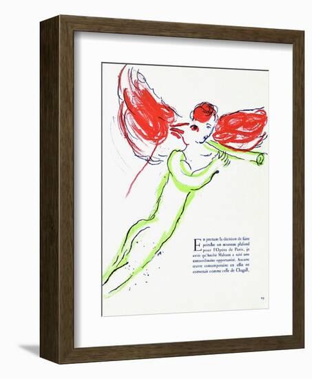 Plafond de l'Opéra: Lange Rouge-Marc Chagall-Framed Collectable Print