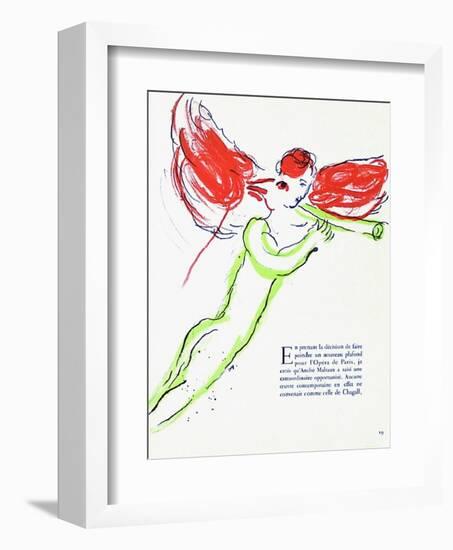 Plafond de l'Opéra: Lange Rouge-Marc Chagall-Framed Collectable Print