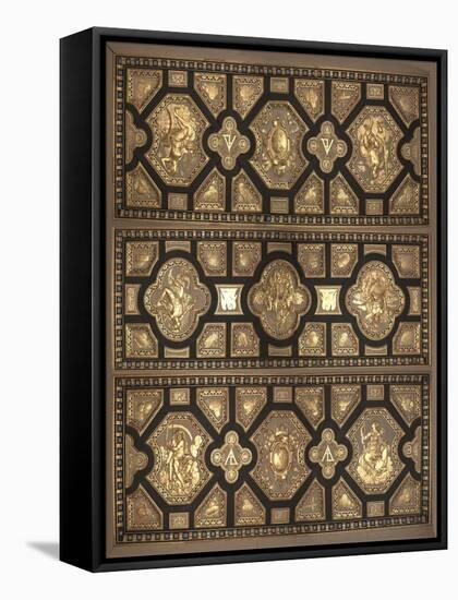 Plafond de la chambre d'Henri II-null-Framed Stretched Canvas