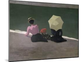 Plage a Etretat (Sur la Plage)-F?lix Vallotton-Mounted Giclee Print