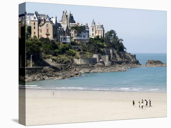 Plage De L'Ecluse and Typical Villas, Dinard, Brittany, France, Europe-Thouvenin Guy-Stretched Canvas