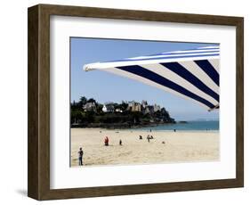 Plage De L'Ecluse and Typical Villas, Dinard, Brittany, France, Europe-Thouvenin Guy-Framed Photographic Print