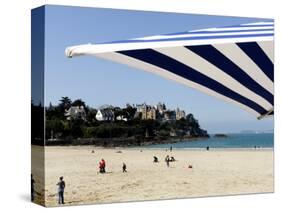 Plage De L'Ecluse and Typical Villas, Dinard, Brittany, France, Europe-Thouvenin Guy-Stretched Canvas