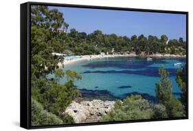 Plage De La Fossette-Stuart Black-Framed Stretched Canvas