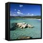 Plage De Santa Giulia, South East Corsica, Corsica, France, Mediterranean, Europe-Stuart Black-Framed Stretched Canvas