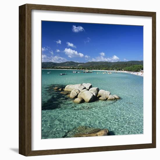 Plage De Santa Giulia, South East Corsica, Corsica, France, Mediterranean, Europe-Stuart Black-Framed Photographic Print