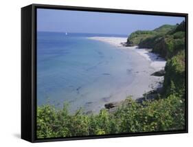 Plage Des Grands Sables Beach, Groix Island, Brittany, France, Europe-Guy Thouvenin-Framed Stretched Canvas
