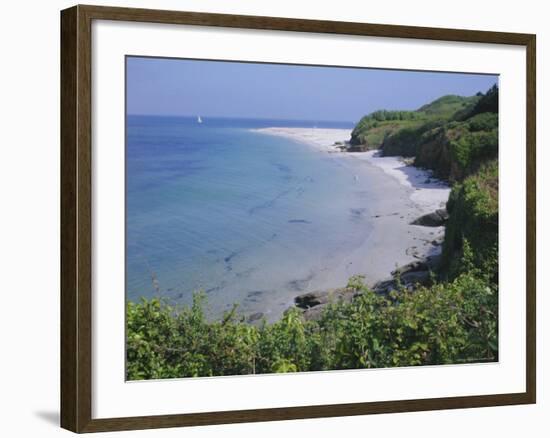 Plage Des Grands Sables Beach, Groix Island, Brittany, France, Europe-Guy Thouvenin-Framed Photographic Print