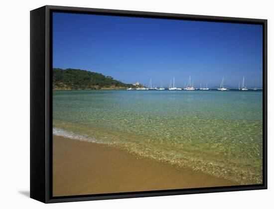 Plage Notre Dame, Ile De Porquerolles, Near Hyeres, Var, Cote D'Azur, Provence, France-Tomlinson Ruth-Framed Stretched Canvas