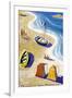 Plages De France-null-Framed Giclee Print