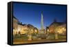 Plague Column at Dusk, Kosice, Kosice Region, Slovakia, Europe-Ian Trower-Framed Stretched Canvas