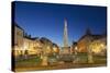 Plague Column at Dusk, Kosice, Kosice Region, Slovakia, Europe-Ian Trower-Stretched Canvas