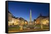 Plague Column at Dusk, Kosice, Kosice Region, Slovakia, Europe-Ian Trower-Framed Stretched Canvas