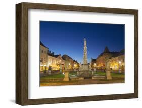 Plague Column at Dusk, Kosice, Kosice Region, Slovakia, Europe-Ian Trower-Framed Photographic Print