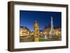 Plague Column at Dusk, Kosice, Kosice Region, Slovakia-Ian Trower-Framed Photographic Print