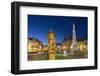 Plague Column at Dusk, Kosice, Kosice Region, Slovakia-Ian Trower-Framed Photographic Print