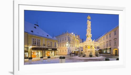 Plague Column, City Hall, Main Square, Baden Bei Wien, Lower Austria, Austria-Rainer Mirau-Framed Photographic Print