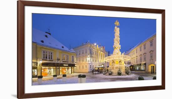 Plague Column, City Hall, Main Square, Baden Bei Wien, Lower Austria, Austria-Rainer Mirau-Framed Photographic Print