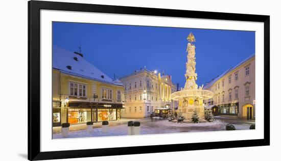 Plague Column, City Hall, Main Square, Baden Bei Wien, Lower Austria, Austria-Rainer Mirau-Framed Photographic Print