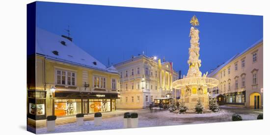 Plague Column, City Hall, Main Square, Baden Bei Wien, Lower Austria, Austria-Rainer Mirau-Stretched Canvas