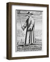 Plague Doctor, 17th Century Artwork-Science Photo Library-Framed Photographic Print