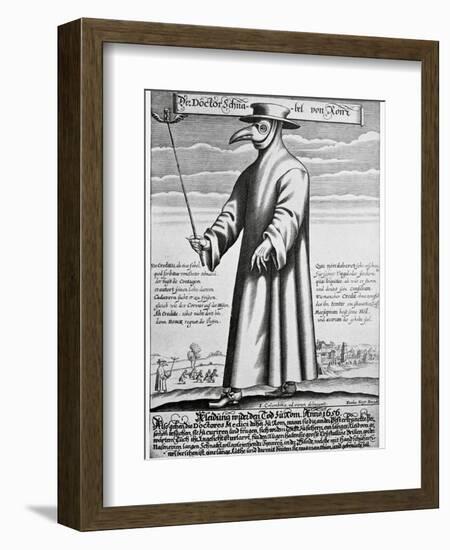 Plague Doctor, 17th Century Artwork-Science Photo Library-Framed Photographic Print