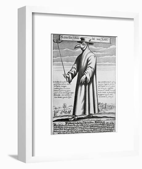 Plague Doctor, 17th Century Artwork-Science Photo Library-Framed Photographic Print