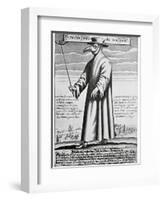 Plague Doctor, 17th Century Artwork-Science Photo Library-Framed Photographic Print