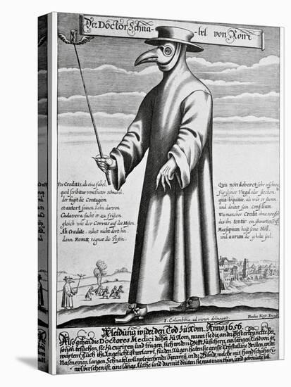 Plague Doctor, 17th Century Artwork-Science Photo Library-Stretched Canvas