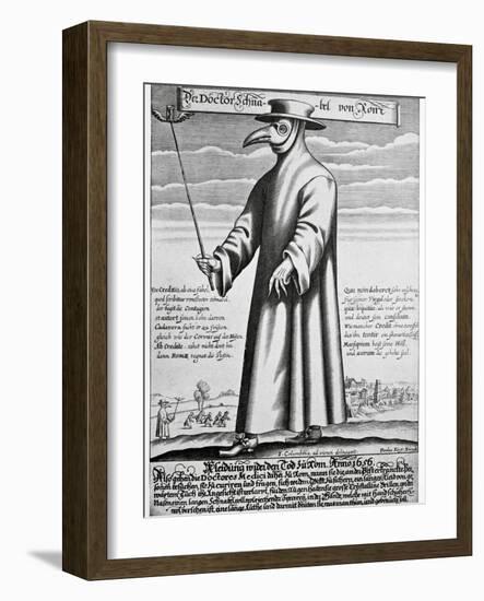 Plague Doctor, 17th Century Artwork-Science Photo Library-Framed Photographic Print