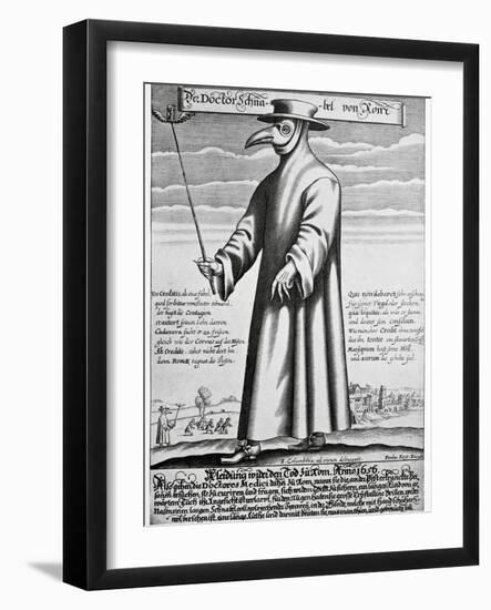 Plague Doctor, 17th Century Artwork-Science Photo Library-Framed Photographic Print