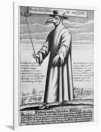 Plague Doctor, 17th Century Artwork-Science Photo Library-Framed Photographic Print