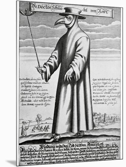 Plague Doctor, 17th Century Artwork-Science Photo Library-Mounted Photographic Print