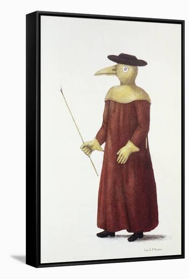 Plague Doctor, 18th Century-Science Photo Library-Framed Stretched Canvas