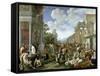 Plague Of The Philistines At Ashdod-Pieter Van Halen-Framed Stretched Canvas