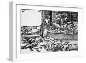 Plague Victim Dying-null-Framed Giclee Print