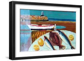 Plaice and Lemon-Sara Hayward-Framed Giclee Print