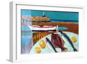 Plaice and Lemon-Sara Hayward-Framed Giclee Print