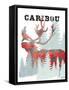 Plaid Caribou-Tina Carlson-Framed Stretched Canvas