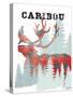 Plaid Caribou-Tina Carlson-Stretched Canvas