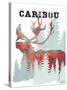 Plaid Caribou-Tina Carlson-Stretched Canvas
