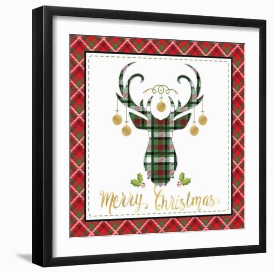 Plaid Christmas 1-Jean Plout-Framed Giclee Print