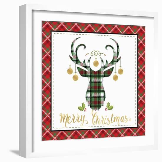 Plaid Christmas 1-Jean Plout-Framed Giclee Print